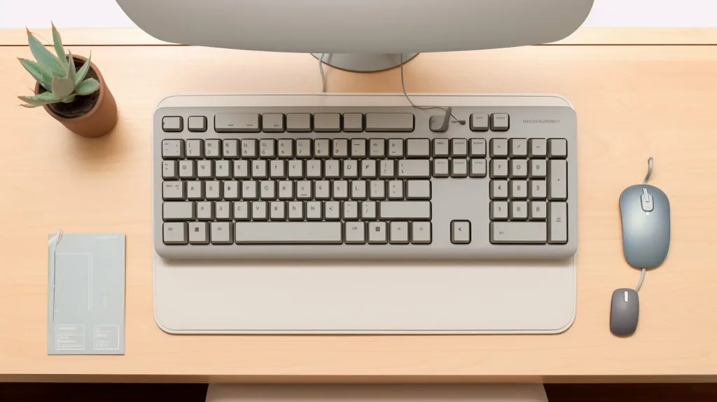 Tastatur und Maus richtig positionieren